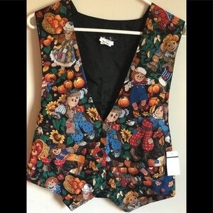 Rare Vintage Raggedy Ann &Andy Harvest Fall Vest